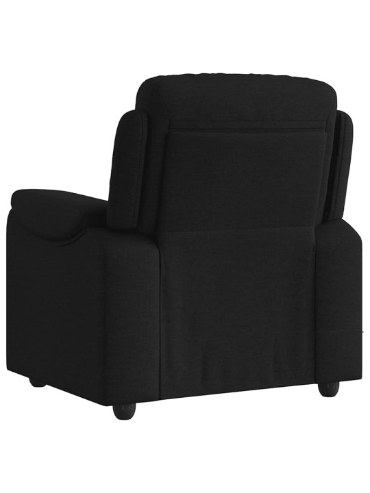 Masážní polohovací křeslo černé textil