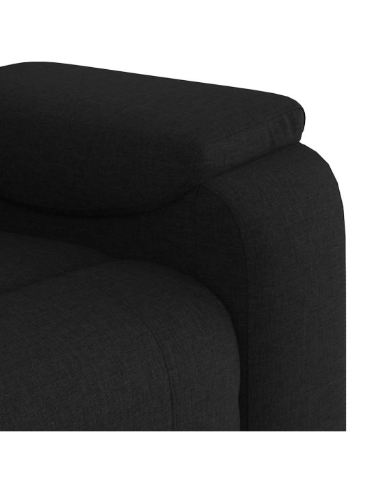 Masážní polohovací křeslo černé textil