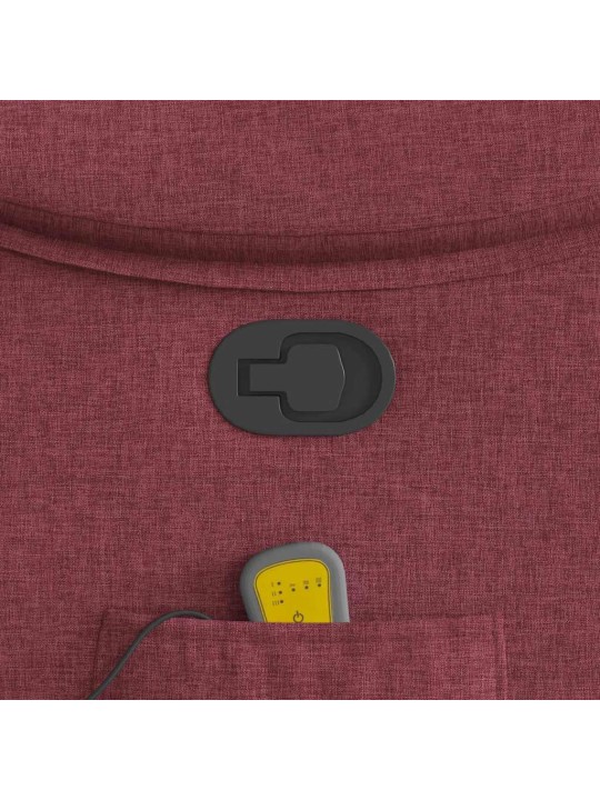 Masážní polohovací křeslo vínové textil