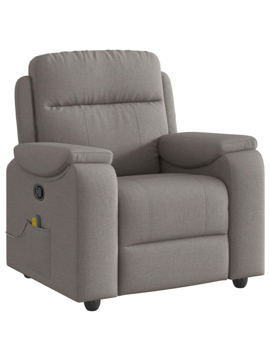 Masážní polohovací křeslo taupe textil