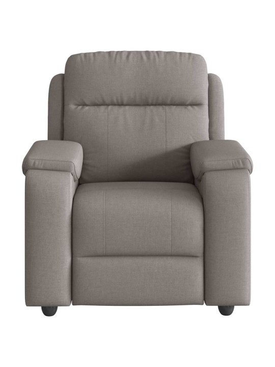 Masážní polohovací křeslo taupe textil