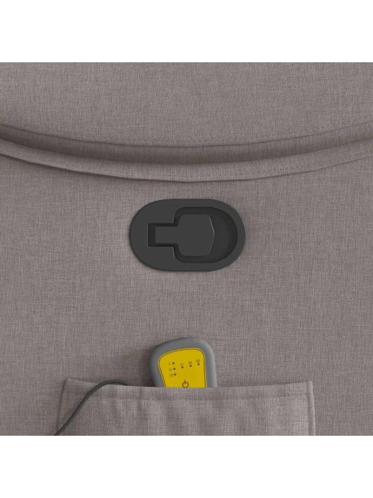 Masážní polohovací křeslo taupe textil