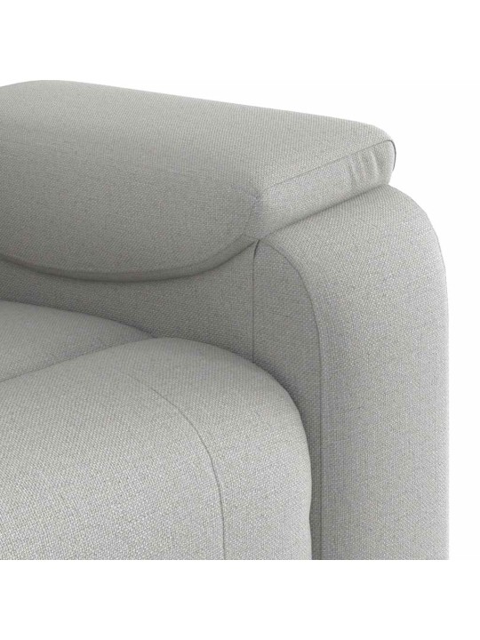 Masážní polohovací křeslo obláčkově šedá textil