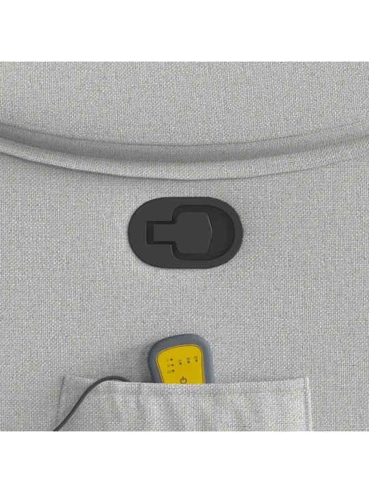 Masážní polohovací křeslo obláčkově šedá textil
