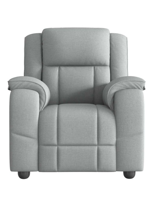 Polohovací křeslo světle šedé textil