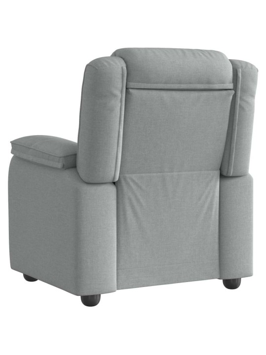 Polohovací křeslo světle šedé textil