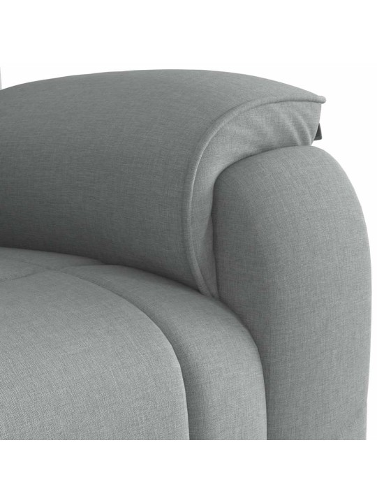 Polohovací křeslo světle šedé textil