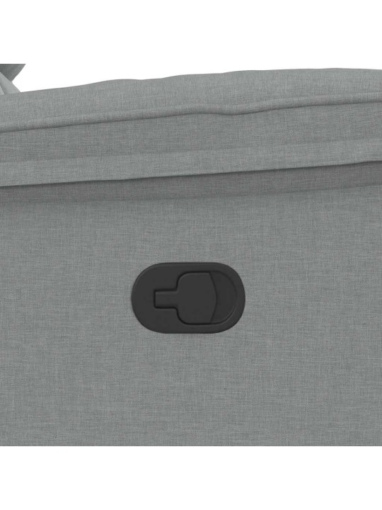Polohovací křeslo světle šedé textil