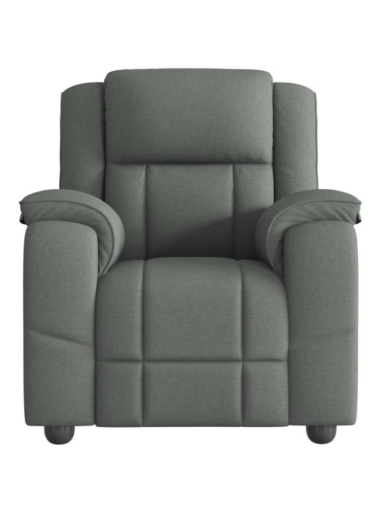 Polohovací křeslo tmavě šedé textil