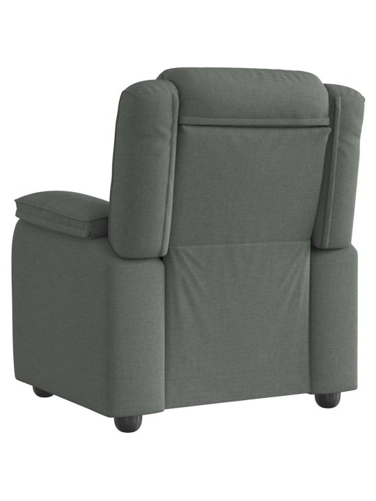 Polohovací křeslo tmavě šedé textil