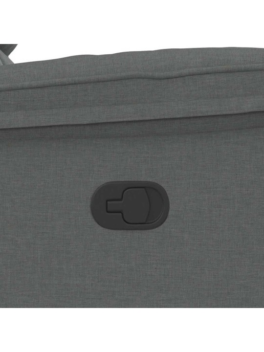Polohovací křeslo tmavě šedé textil