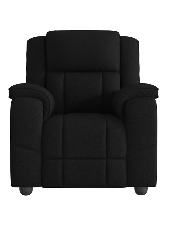 Polohovací křeslo černé textil