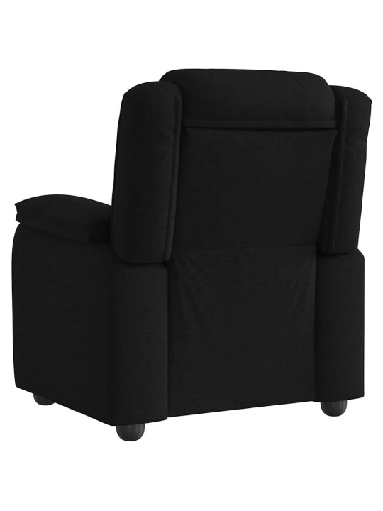 Polohovací křeslo černé textil