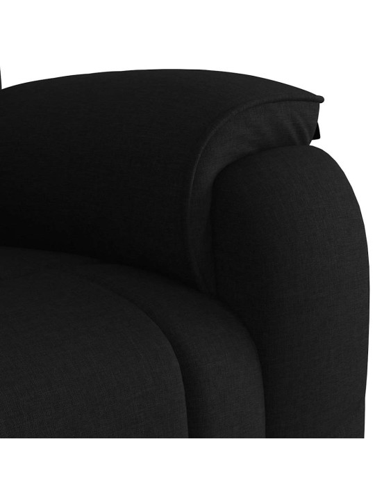 Polohovací křeslo černé textil