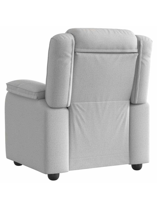 Polohovací křeslo obláčkově šedá textil