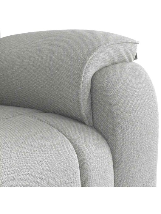 Polohovací křeslo obláčkově šedá textil
