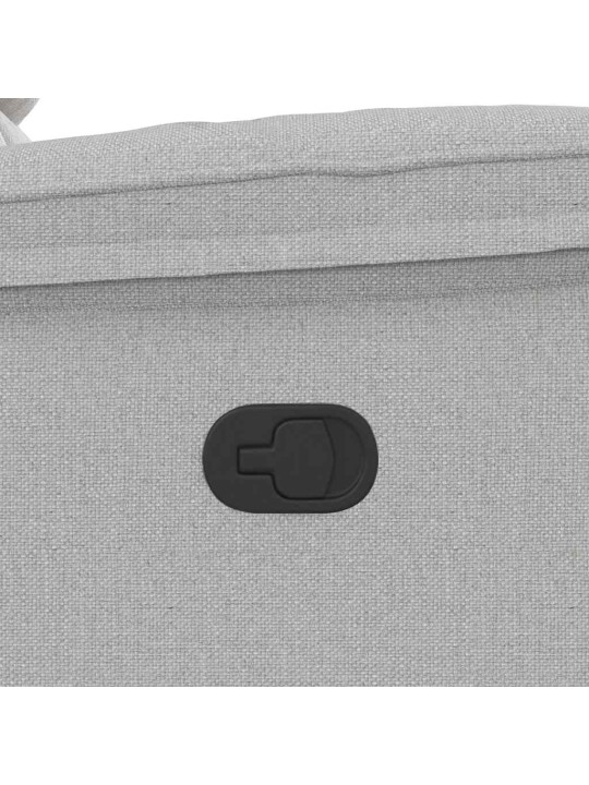 Polohovací křeslo obláčkově šedá textil