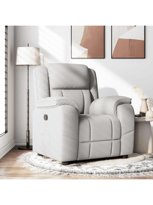 Polohovací křeslo obláčkově šedá textil
