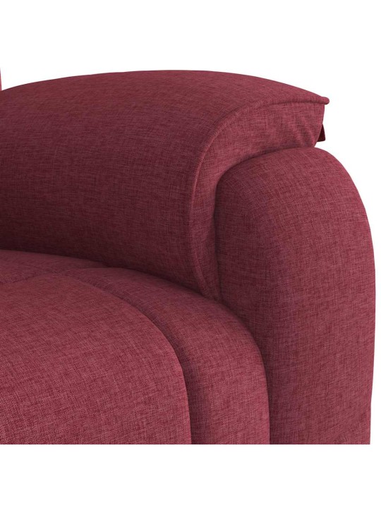 Masážní polohovací křeslo vínové textil