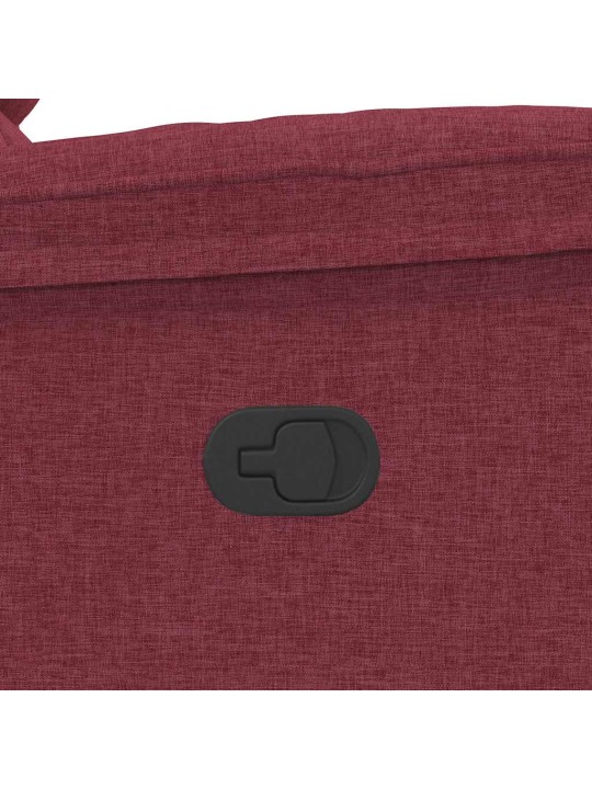 Masážní polohovací křeslo vínové textil