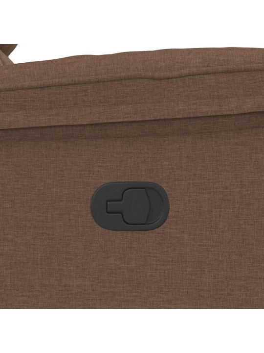 Masážní polohovací křeslo hnědé textil