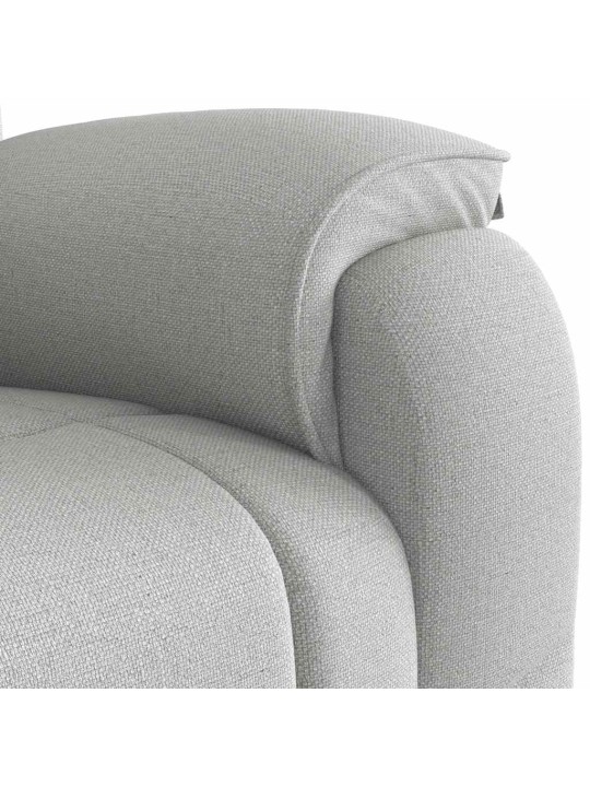 Masážní polohovací křeslo obláčkově šedá textil