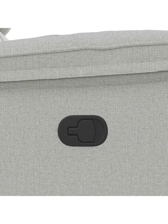 Masážní polohovací křeslo obláčkově šedá textil