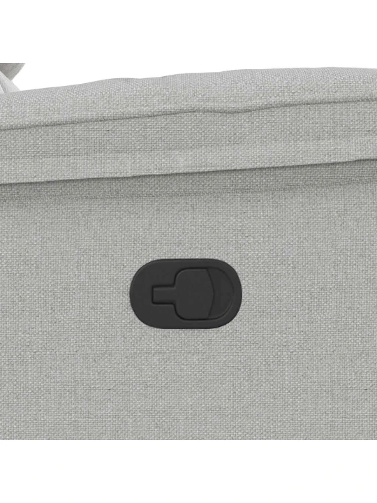 Masážní polohovací křeslo obláčkově šedá textil