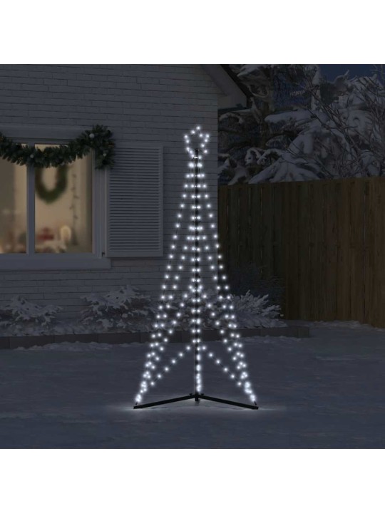LED vánoční stromek 363 studených bílých LED diod 182 cm