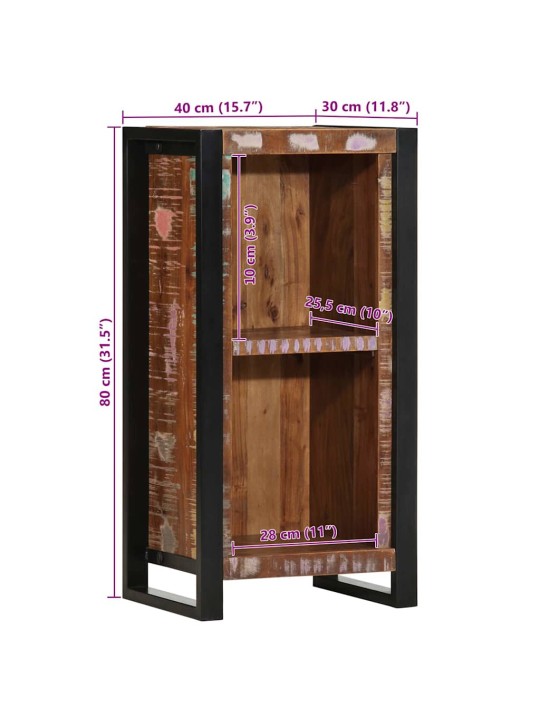 Noční stolek 40x30x80 cm masivní recyklované dřevo