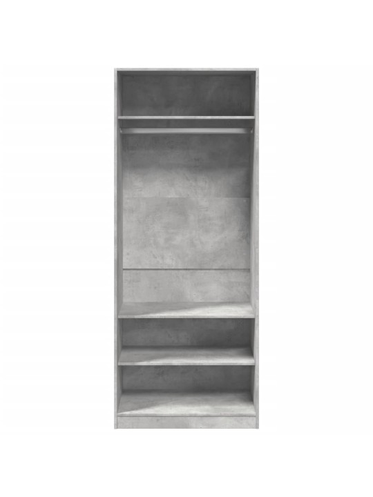 Šatní skříň betonově šedá 80 x 50 x 200 cm kompozitní dřevo