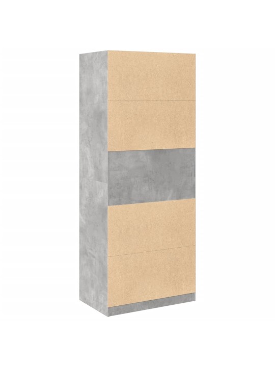 Šatní skříň betonově šedá 80 x 50 x 200 cm kompozitní dřevo