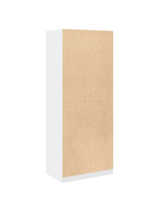 Šatní skříň bílá 80 x 50 x 200 cm kompozitní dřevo