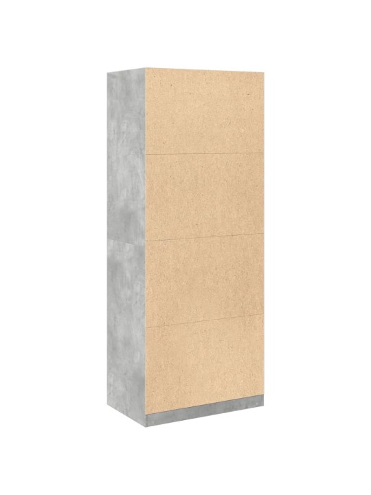 Šatní skříň betonově šedá 80 x 50 x 200 cm kompozitní dřevo