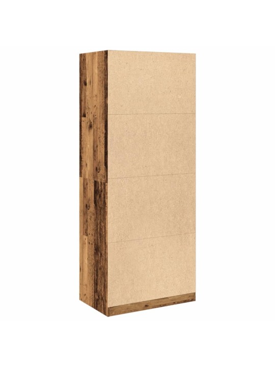 Šatní skříň old wood 80 x 50 x 200 cm kompozitní dřevo