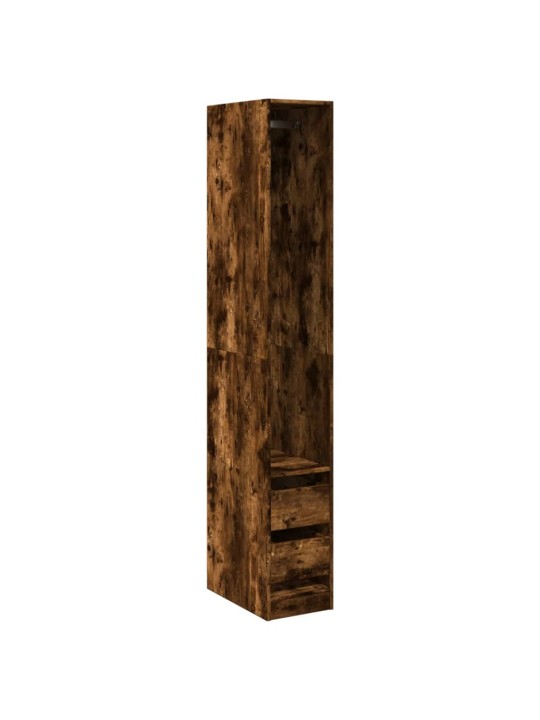 Šatní skříň kouřový dub 30 x 50 x 200 cm kompozitní dřevo