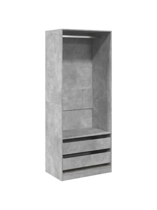 Šatní skříň betonově šedá 80 x 50 x 200 cm kompozitní dřevo
