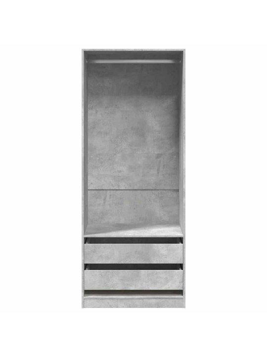 Šatní skříň betonově šedá 80 x 50 x 200 cm kompozitní dřevo