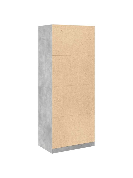 Šatní skříň betonově šedá 80 x 50 x 200 cm kompozitní dřevo