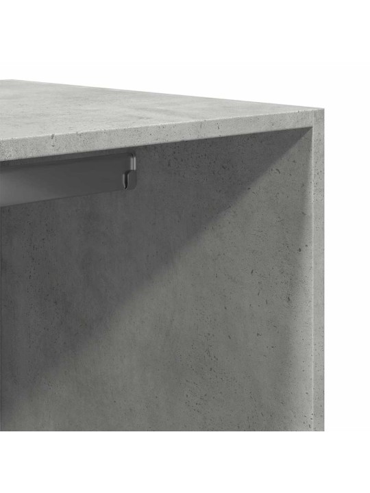 Šatní skříň betonově šedá 80 x 50 x 200 cm kompozitní dřevo