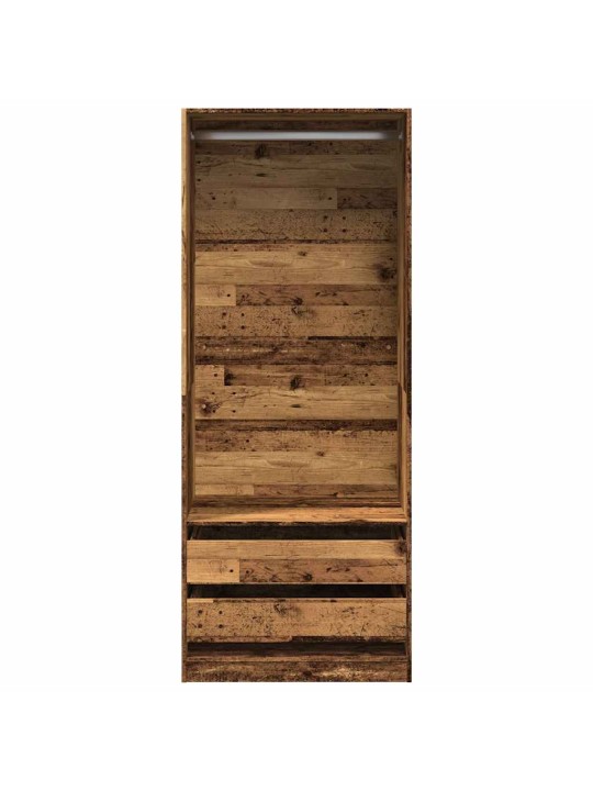 Šatní skříň old wood 80 x 50 x 200 cm kompozitní dřevo
