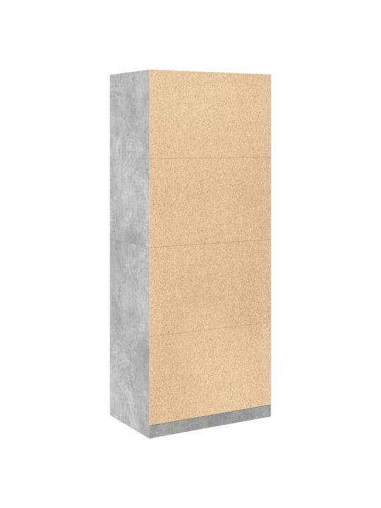 Šatní skříň betonově šedá 80 x 50 x 200 cm kompozitní dřevo