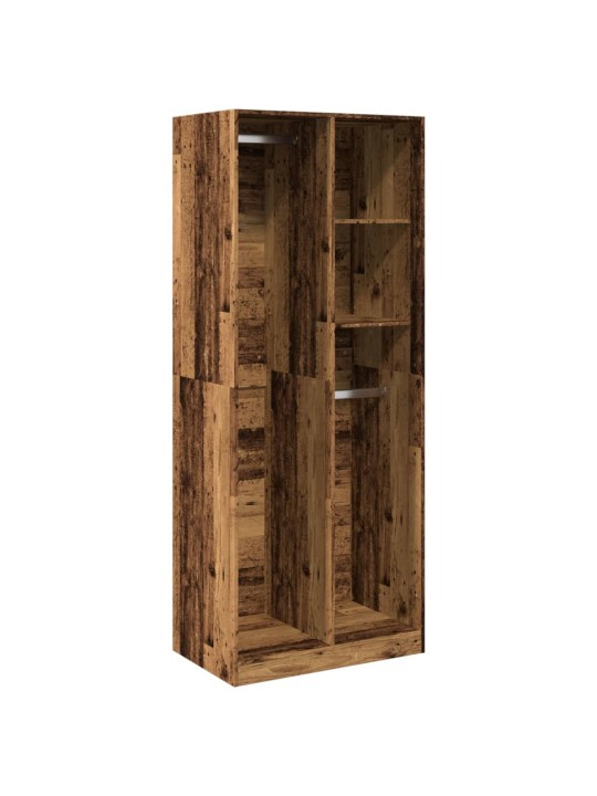 Šatní skříň old wood 80 x 50 x 200 cm kompozitní dřevo