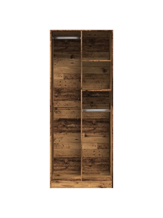 Šatní skříň old wood 80 x 50 x 200 cm kompozitní dřevo