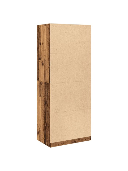 Šatní skříň old wood 80 x 50 x 200 cm kompozitní dřevo