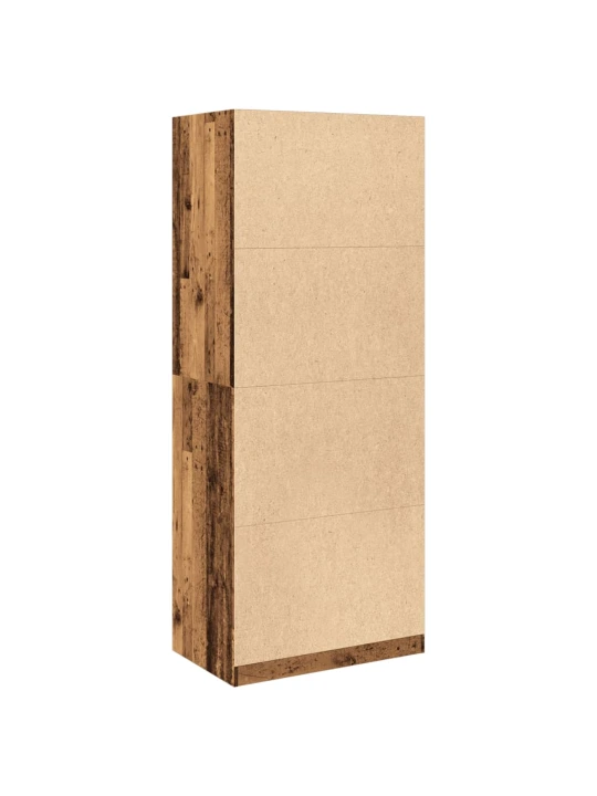 Šatní skříň old wood 80 x 50 x 200 cm kompozitní dřevo