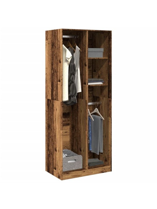 Šatní skříň old wood 80 x 50 x 200 cm kompozitní dřevo