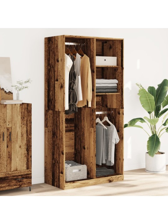 Šatní skříň old wood 100 x 50 x 200 cm kompozitní dřevo