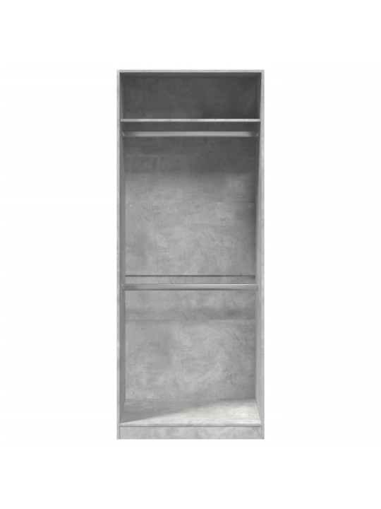 Šatní skříň betonově šedá 80 x 50 x 200 cm kompozitní dřevo