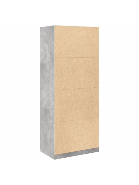 Šatní skříň betonově šedá 80 x 50 x 200 cm kompozitní dřevo
